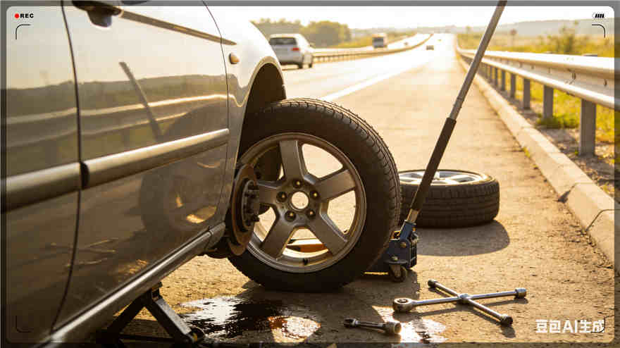 钟山高速公路扎胎-汽车流动补胎